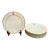 Antique Limoges Porcelain Dinner Plates, Set of 6, Gilt Rim & Crowned Monogram, Circa 1900 For Sale