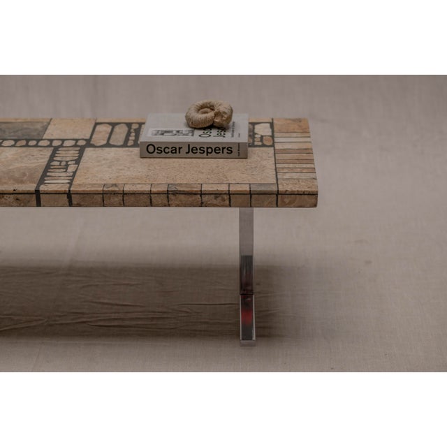 A striking modernist coffee table by German artist and designer Heinz Lilienthal, celebrated for his sculptural approach...