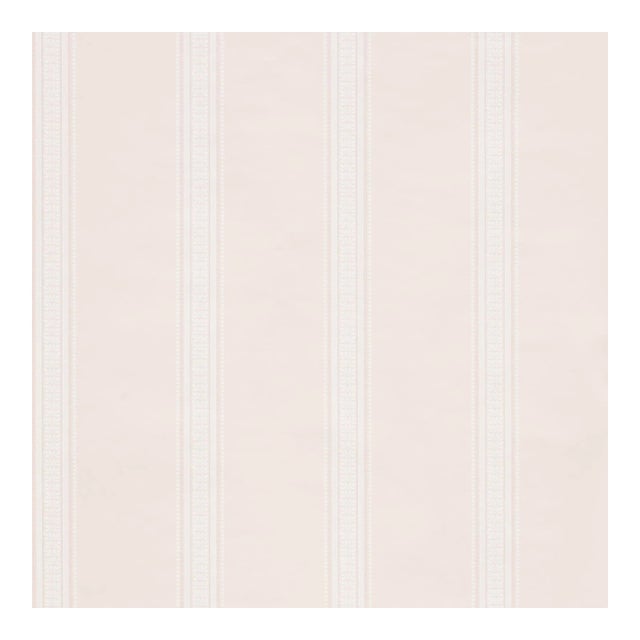 Sample - Schumacher Lorraine Stripe Wallpaper in Blush For Sale