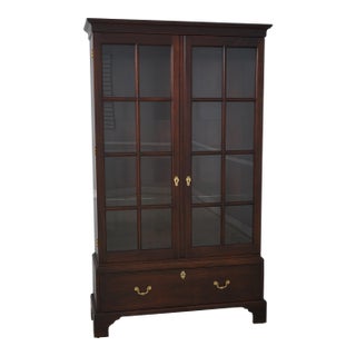 Stickley Colonial Williamsburg Mahogany Bookcase Cabinet For Sale