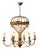 Mid-Century French Gilt Iron and Painted Tôle Hot Air Balloon Chandelier For Sale