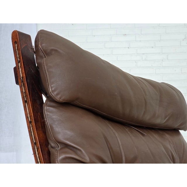 Ingmar Relling Norwegian Siesta Lounge Chair in Leather by Ingmar Relling for Westnofa, 1970s For Sale - Image 4 of 18