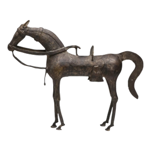 18th Century Bronze Asian Indian Horse Sculpture
