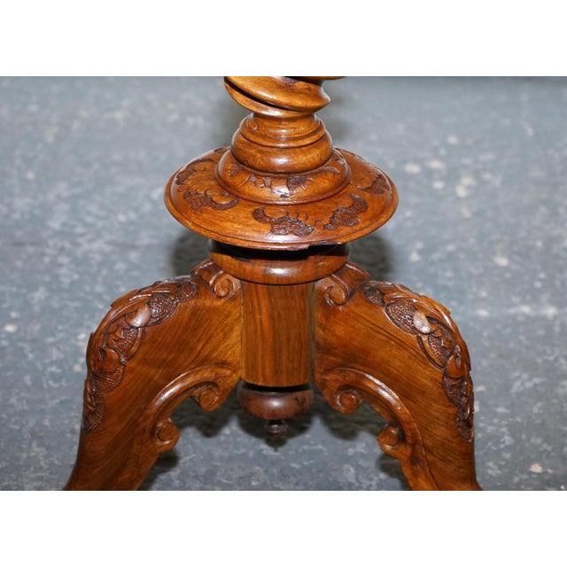 Antique Marquetry Burr Walnut Pedestal For Sale - Image 6 of 13