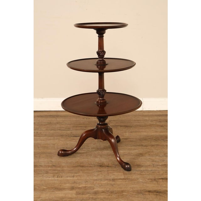 Kittinger Colonial Williamsburg CW 25 George III Style Mahogany Dumbwaiter Table For Sale - Image 15 of 18