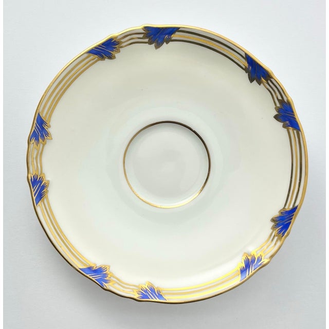 1980s 1980s Coalport “St. Malo” 11 Cobalt Bone China Demitasse Cups & Saucers - 22 pcs For Sale - Image 5 of 9