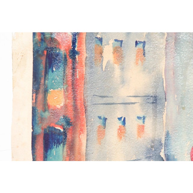 Vintage Abstract Fauvist Colorful Cityscape Painting For Sale In Los Angeles - Image 6 of 9