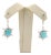 Turquoise Diamond 14k White Gold Hook Dangle Earrings, 2 Pieces For Sale