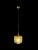 This is a square shaped pendant made in brown / amber colored glass with a clear inner shade and a metal top -...