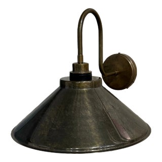 Nerissa Brass Swan Neck Wall Sconce by Mullan For Sale