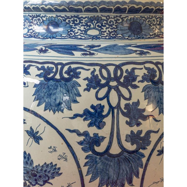 Large Blue and White Table Lamp from Delftware For Sale - Image 11 of 13