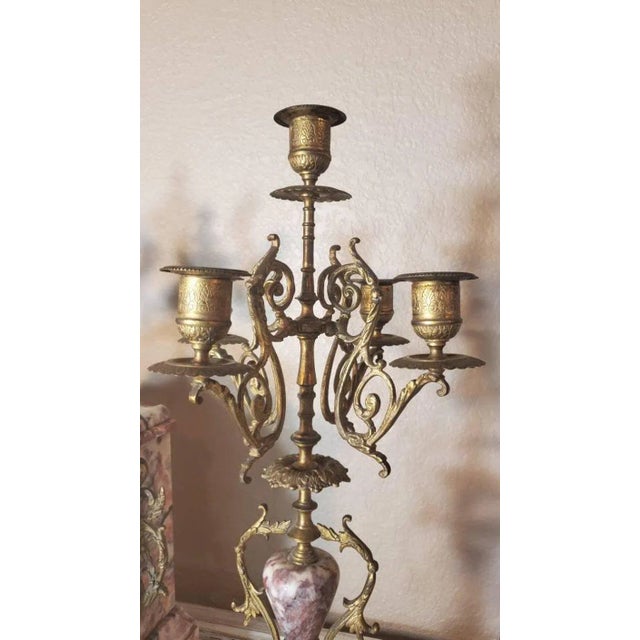 19th Century Parisian Mantel Set - 3 Pieces For Sale In Dallas - Image 6 of 11