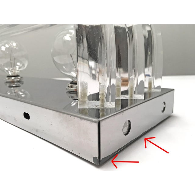 Lucite Chrome Wall Sconce Light Mid Century Modern ...