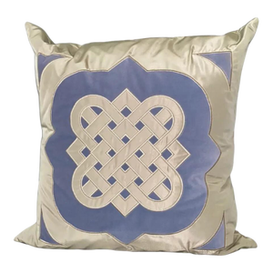 Silk Pillow With Velvet Appliqué by Penn & Fletcher, Inc.