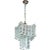 1950s Italian Mid-Century Murano Etched Glass Pendant Chandelier For Sale