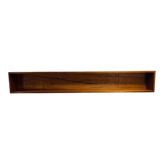 Vintage 1960s Teak Wood Large Floating Shelf For Sale
