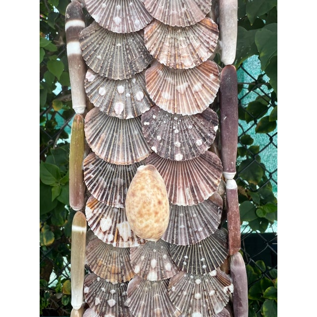 Wood 21st Century Christa's South Seashells Shell Encrusted Obelisks - a Pair For Sale - Image 7 of 12