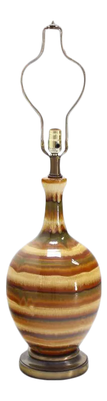 Mid-Century Modern Glaized Art Potter Table Lamp