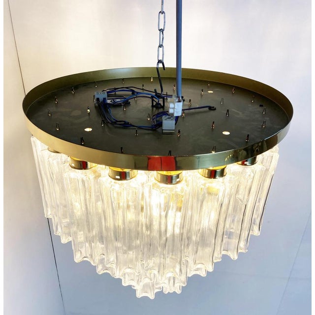Flush Mount Chandelier from Glashütte Limburg, 1970s For Sale - Image 6 of 11