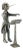 Silver Conductor Figure with Baton and Staff For Sale
