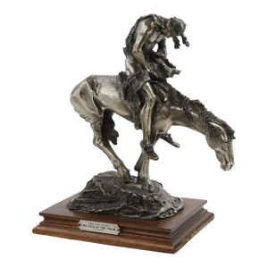 1970s James Earle Fraser the End of the Trail Native American Sculpture Statue Base 10
