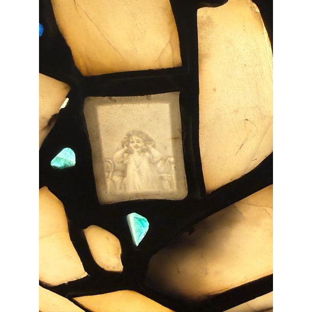 Viennese Alabaster and Lithophane Mosaic Pendant, 1900 For Sale - Image 11 of 17