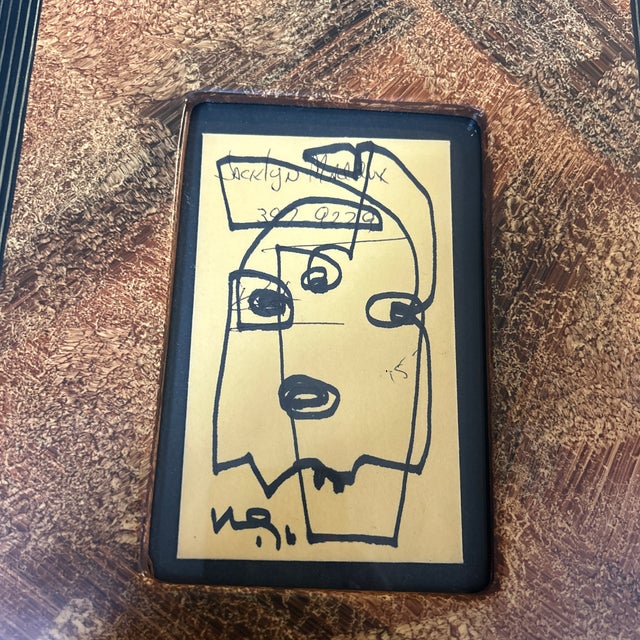 Contemporary original abstract marker drawing by Wayne Cunningham. Drawing measures approximately 3x5 or 8.5x10.5 in...