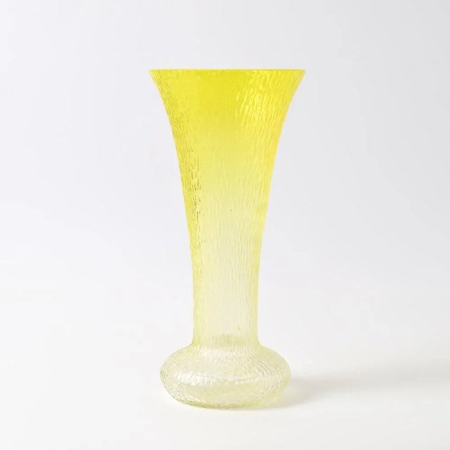 Yellow Martele Glass Vase from Wilhelm Kralk Sohn, 1920s, in Very Good conditions. Designed 1920 to 1949 This piece is...