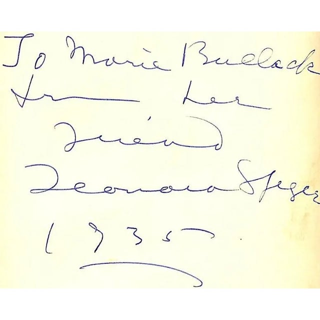 "Naked Heel" 1931 Speyer, Leonora (Inscribed) For Sale - Image 4 of 6