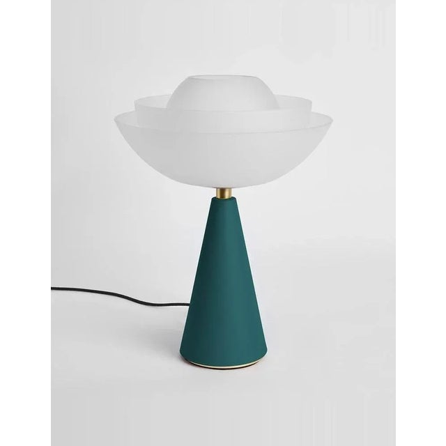 Contemporary Matte Lotus Table Lamps by Mason Editions, Set of 2 For Sale - Image 3 of 9