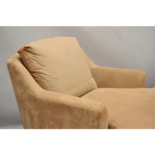 Mid 20th Century Vintage Mid Century Modern Brown Upholstered Swivel Lounge Club Chairs - A Pair For Sale - Image 4 of 10