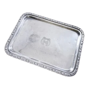 1931 Silverplate Serving Tray From the Waldorf-Astoria Hotel