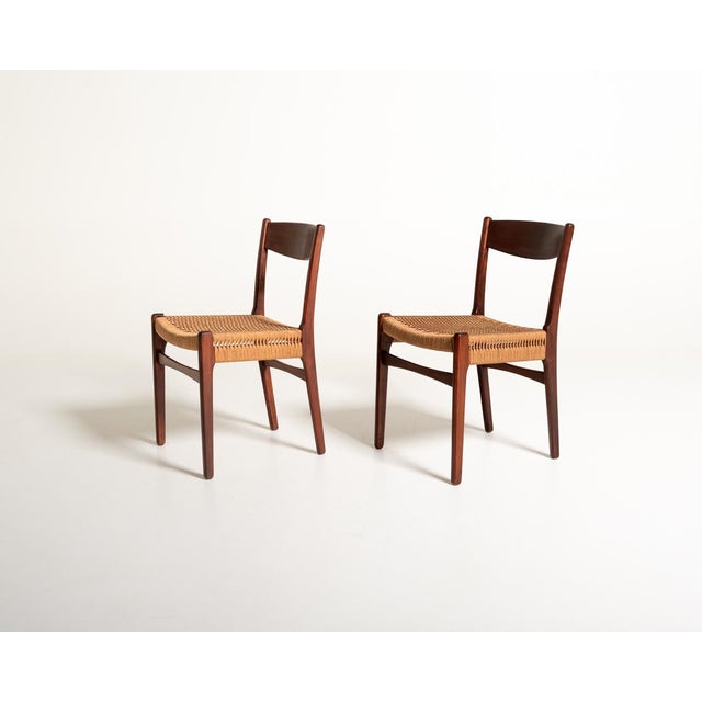 Scandinavian Chairs with Rope Seats, 1960s, Set of 2 For Sale - Image 11 of 11