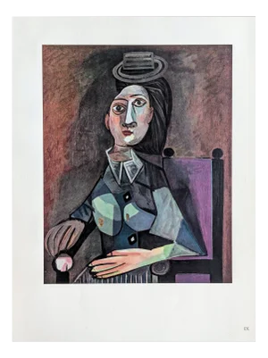 Pablo Picasso, Portrait, Color Offset Lithograph on Pur de Marais Fil Paper, 1943
