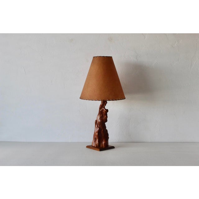 Mid-Century Modern Mid-Century Modern Cypress Knee Burl Wood Table Lamp For Sale - Image 3 of 18