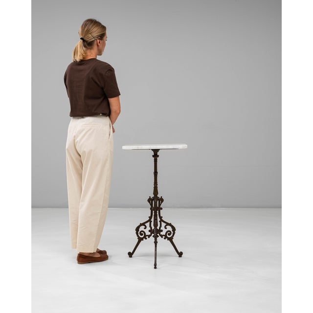 19th Century French Cast Iron Table With Marble Top For Sale - Image 17 of 18
