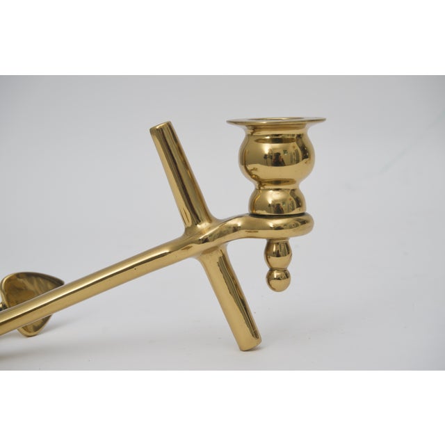 Mid Century Modern Candle Holders Nautical Brass Anchor