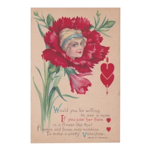 Antique Valentine Postcard, C. 1910