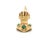 This finely crafted pendant depicts a detailed medieval knights helmet, beautifully designed in solid 18k yellow gold...