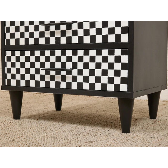 Mid 20th Century Black and White Nightstand For Sale - Image 9 of 11