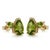 Green Peridot Stud Earrings | 925 Silver Gemstone Dual Studs | Elegant Everyday Earrings | Gift for Her - A Pair For Sale - Image 4 of 4
