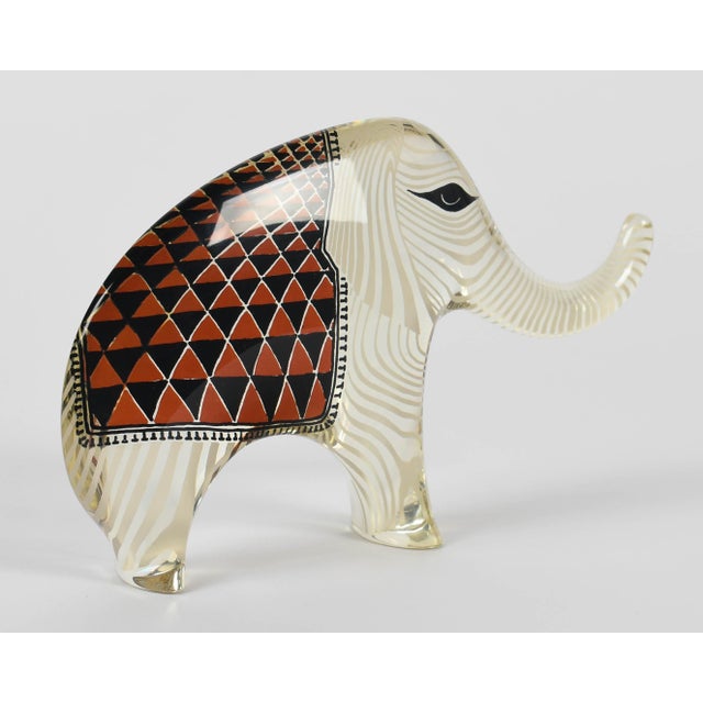 Palatnik Op Art Lucite Elephant With Red Blanket For Sale In Orlando - Image 6 of 9