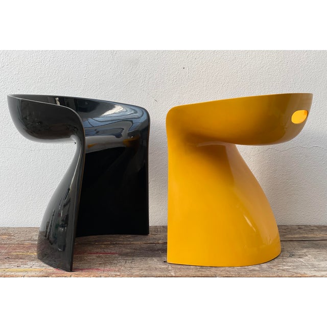 Black Designer Bowl-Chairs, Set of 2 For Sale - Image 8 of 18