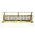 Antique Brass Fender Fireplace Screen With Paw Feet C1920 For Sale