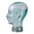 1970's Transparent Decortative Glass Mannequin Head For Sale