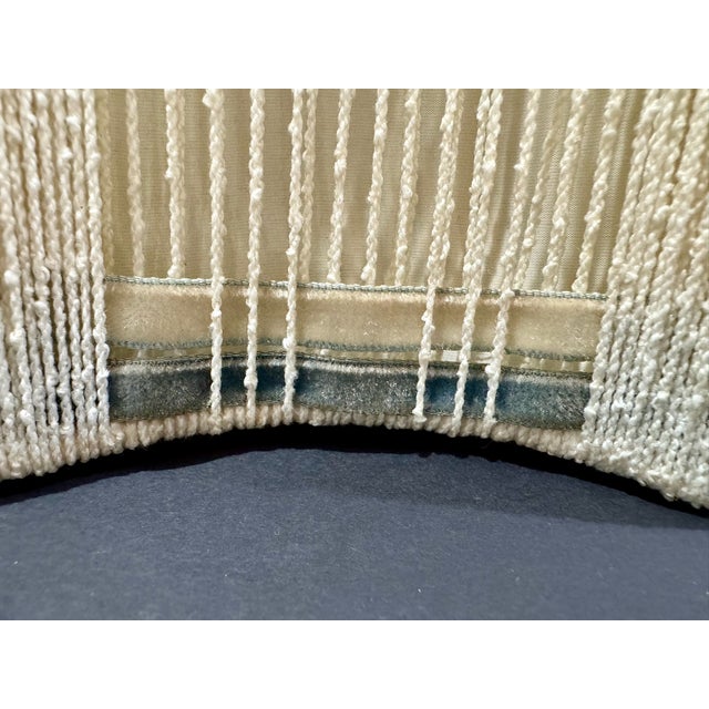 Mid 20th Century Vintage String Cord Lamp Shades Scalloped Skirt Bohemian - a Pair For Sale - Image 5 of 10