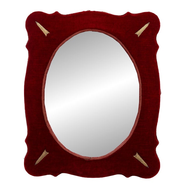 Vintage Hall Set in Red Velvet, 1960s, Set of 7 For Sale - Image 11 of 13