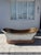 Abstract Designer Copper Freestanding Soaking Tub W/ Mosaic Exterior For Sale - Image 3 of 6