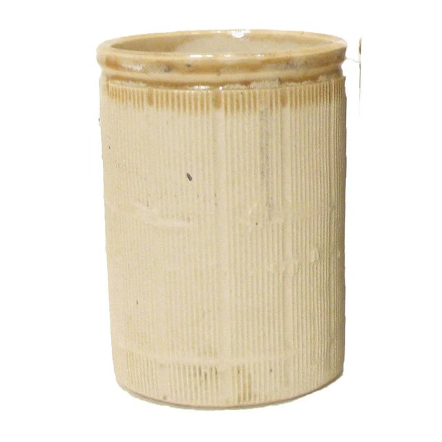 Set of four circa 1880 ironstone cachepots discovered at London's Bermondsey antique market. 19th C. Victorian era pottery...