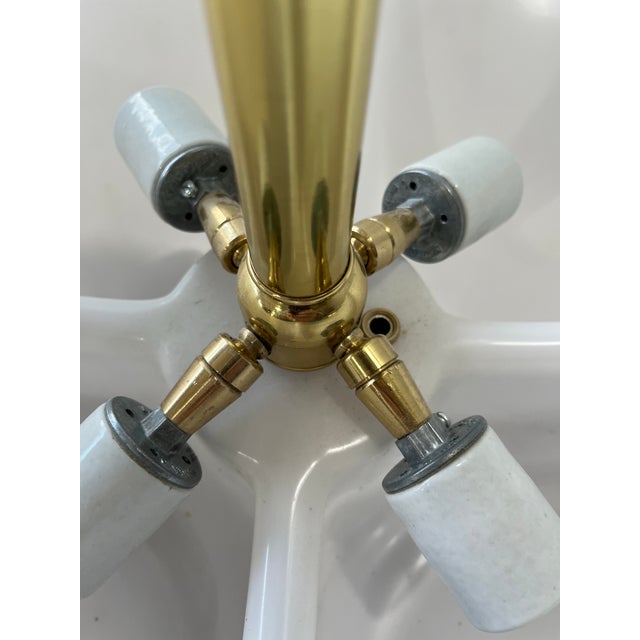 Metal Gae Aulenti for Martinelli Luce Quadrifogli Acrylic Flush Mount Chandelier For Sale - Image 7 of 13